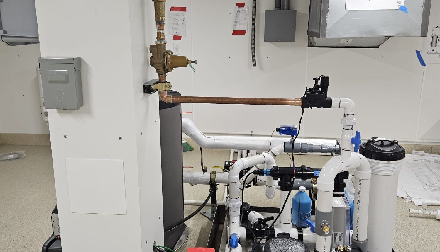 cold plunge skid installation